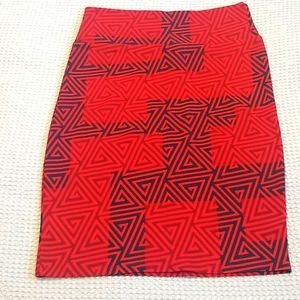 Lularoe cassie skirt red and navy
